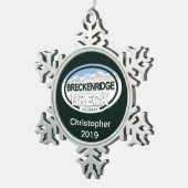 Gepersonaliseerde Breckenridge Colorado Rocky Moun Tin Sneeuwvlok Ornament