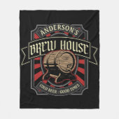 Gepersonaliseerde Breedhuis Etiket Bierbrouwerij P Fleece Deken (Voorkant)