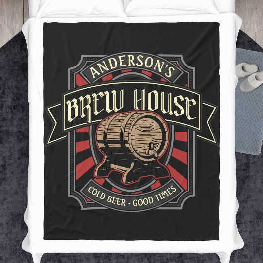 Gepersonaliseerde Breedhuis Etiket Bierbrouwerij P Fleece Deken