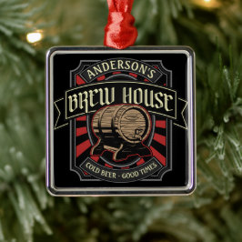 Gepersonaliseerde Breedhuis Etiket Bierbrouwerij P Metalen Ornament