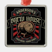 Gepersonaliseerde Breedhuis Etiket Bierbrouwerij P Metalen Ornament (Voorkant)