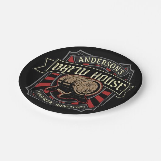 Gepersonaliseerde Breedhuis Etiket Bierbrouwerij P Papieren Bordje (Gekanteld)