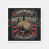 Gepersonaliseerde Breedhuis Etiket Bierbrouwerij P Servet (Voorkant)