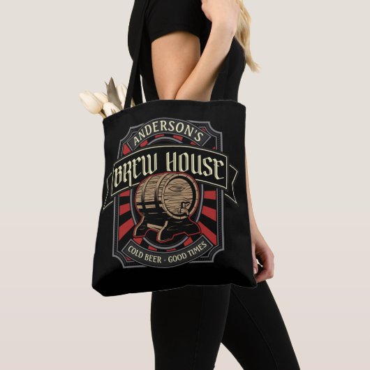 Gepersonaliseerde Breedhuis Etiket Bierbrouwerij P Tote Bag (Dichtbij)