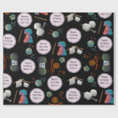 Gepersonaliseerde brek-/haaksgewijze meervoudige c cadeaupapier (Vlak)