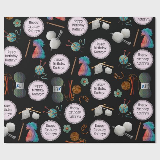 Gepersonaliseerde brek-/haaksgewijze meervoudige c cadeaupapier (Vlak)