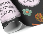 Gepersonaliseerde brek-/haaksgewijze meervoudige c cadeaupapier (Rol Hoek)