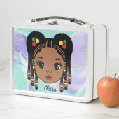 Gepersonaliseerde Briaded Hair Baby meisje Metal L (In situ)