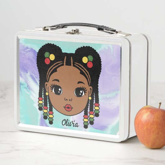 Gepersonaliseerde Briaded Hair Baby meisje Metal L (In situ)