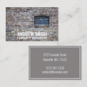 Gepersonaliseerde "brick Housing" (UK/Euro) Visitekaartje (Voorkant / Achterkant)