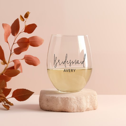 Gepersonaliseerde Bridal Party Wijnglas Set Wijnglas Zonder Voet