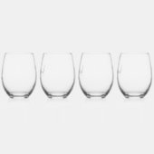 Gepersonaliseerde Bridal Party Wijnglas Set Wijnglas Zonder Voet (Links)