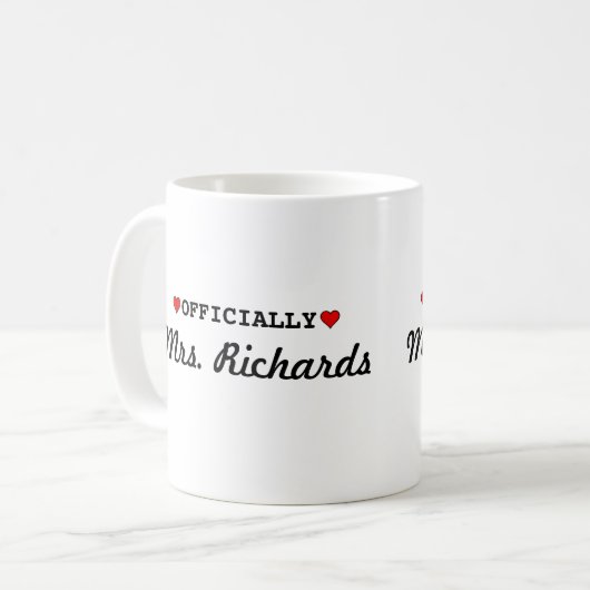 Gepersonaliseerde bridale weddenschap koffiemok (Voorkant links)