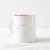 Gepersonaliseerde Bride 2010 roze koffie Mok (Voorkant links)