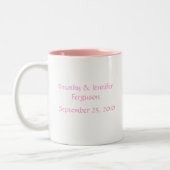 Gepersonaliseerde Bride 2010 roze koffie Mok (Links)
