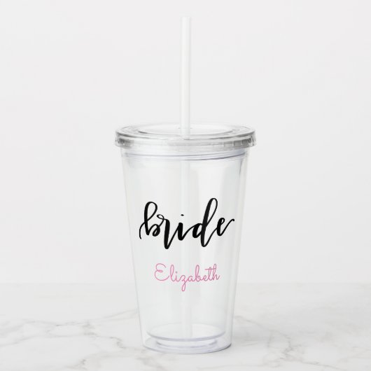 Gepersonaliseerde bride acryltumbler acryl drinkbeker (Voorkant)