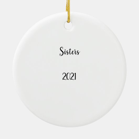 Gepersonaliseerde bride- en bridesmaïde kerstversi keramisch ornament (Achterkant)