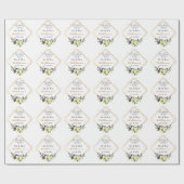 Gepersonaliseerde bride en bruidebruiloft cadeaupapier (Vlak)