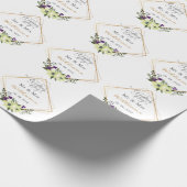 Gepersonaliseerde bride en bruidebruiloft cadeaupapier (Hoek)