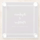 Gepersonaliseerde bride en bruideweddenschappen Mo Glazen Onderzetter (Achterkant)