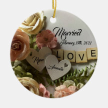  gepersonaliseerde bride en bruine Floral gehuwd