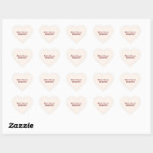 Gepersonaliseerde bride- en bruinweddenschappen hart sticker (Vel)