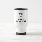 Gepersonaliseerde Bride en Groom met Datum Reisbeker (Center)
