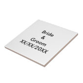 Gepersonaliseerde Bride en Groom met Datum Tegeltje (Zijkant)