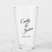Gepersonaliseerde bride Groom Names Wedding Glas (Voorkant)