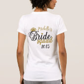 Gepersonaliseerde bride Squad/Godmoeder van de bri T-shirt (Achterkant)