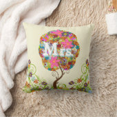 Gepersonaliseerde briden Koraal en Aqua-bloem Kussen (Deken)