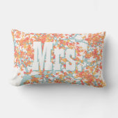 Gepersonaliseerde briden Koraal en Aqua Romantisch Kussen (Voorkant)