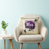 Gepersonaliseerde Brides Paarse Heart Leaf Tree Mr Kussen (Stoel)