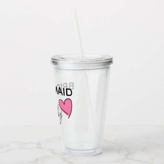 Gepersonaliseerde Bridesmaid Cup Acryl Drinkbeker (Links)