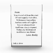 Gepersonaliseerde Bridesmaid Fotoblokken (Voorkant)