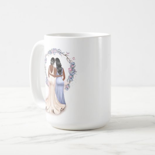 Gepersonaliseerde Bridesmaid Gift Mok  (Voorkant links)