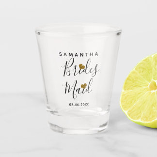Gepersonaliseerde Bridesmaid Name Wedding Favor Shot Glas