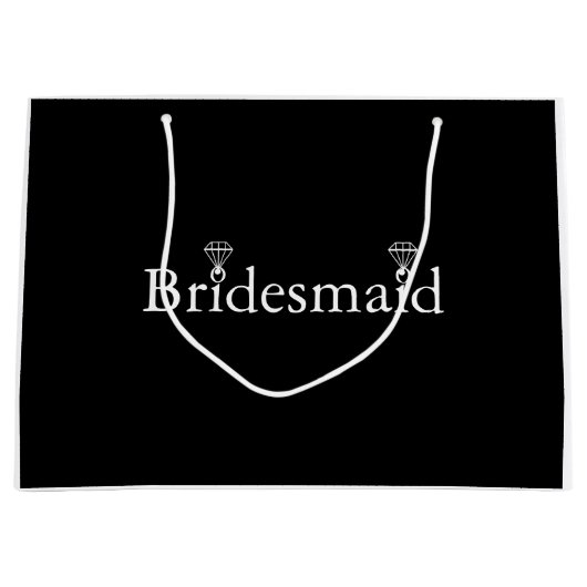 Gepersonaliseerde Bridesmaid Ring Groot Cadeauzakje (Voorkant)