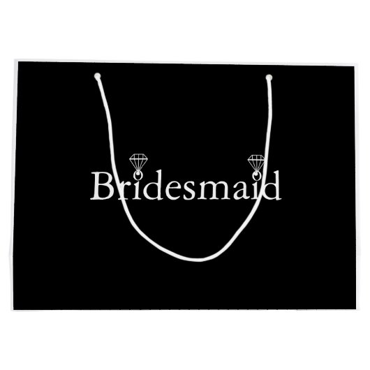 Gepersonaliseerde Bridesmaid Ring Groot Cadeauzakje (Achterkant)