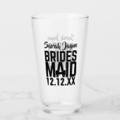 Gepersonaliseerde bridesmaid Wedding Glass Tumbler (Voorkant)