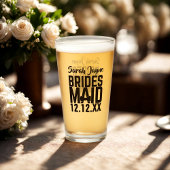 Gepersonaliseerde bridesmaid Wedding Glass Tumbler