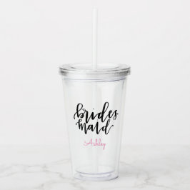 Gepersonaliseerde bridesmaïde acryltumbler acryl drinkbeker
