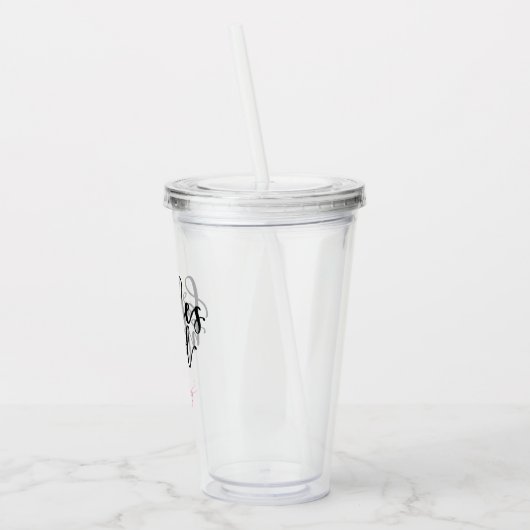 Gepersonaliseerde bridesmaïde acryltumbler acryl drinkbeker (Links)
