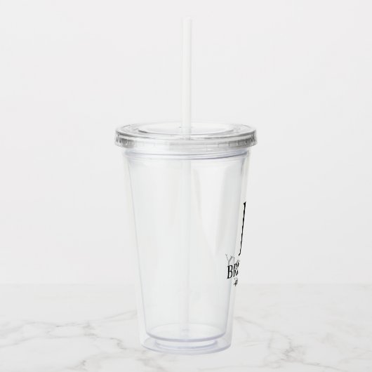 Gepersonaliseerde bridesmaïde monogram en naam Acr Acryl Drinkbeker (Rechts)