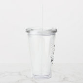Gepersonaliseerde bridesmaïd's monogram en naam acryl drinkbeker (Rechts)