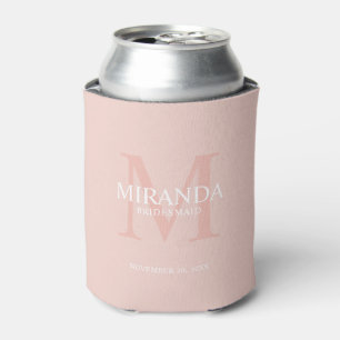 Gepersonaliseerde bridesmaïd's monogram en naam blikjeskoeler