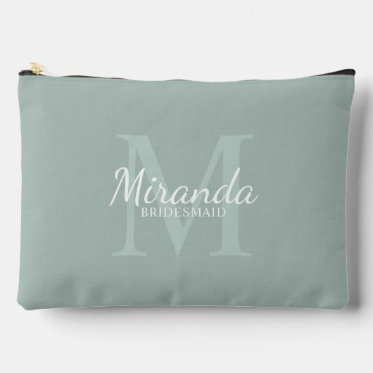 Gepersonaliseerde bridesmaïd's monogram en naam etui (Voorkant)