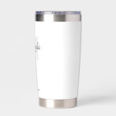 Gepersonaliseerde bridesmaïd's monogram en naam geïsoleerde drinkbeker (Achterkant)