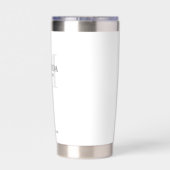 Gepersonaliseerde bridesmaïd's monogram en naam geïsoleerde drinkbeker (Achterkant)