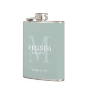 Gepersonaliseerde bridesmaïd's monogram en naam heupfles (Links)